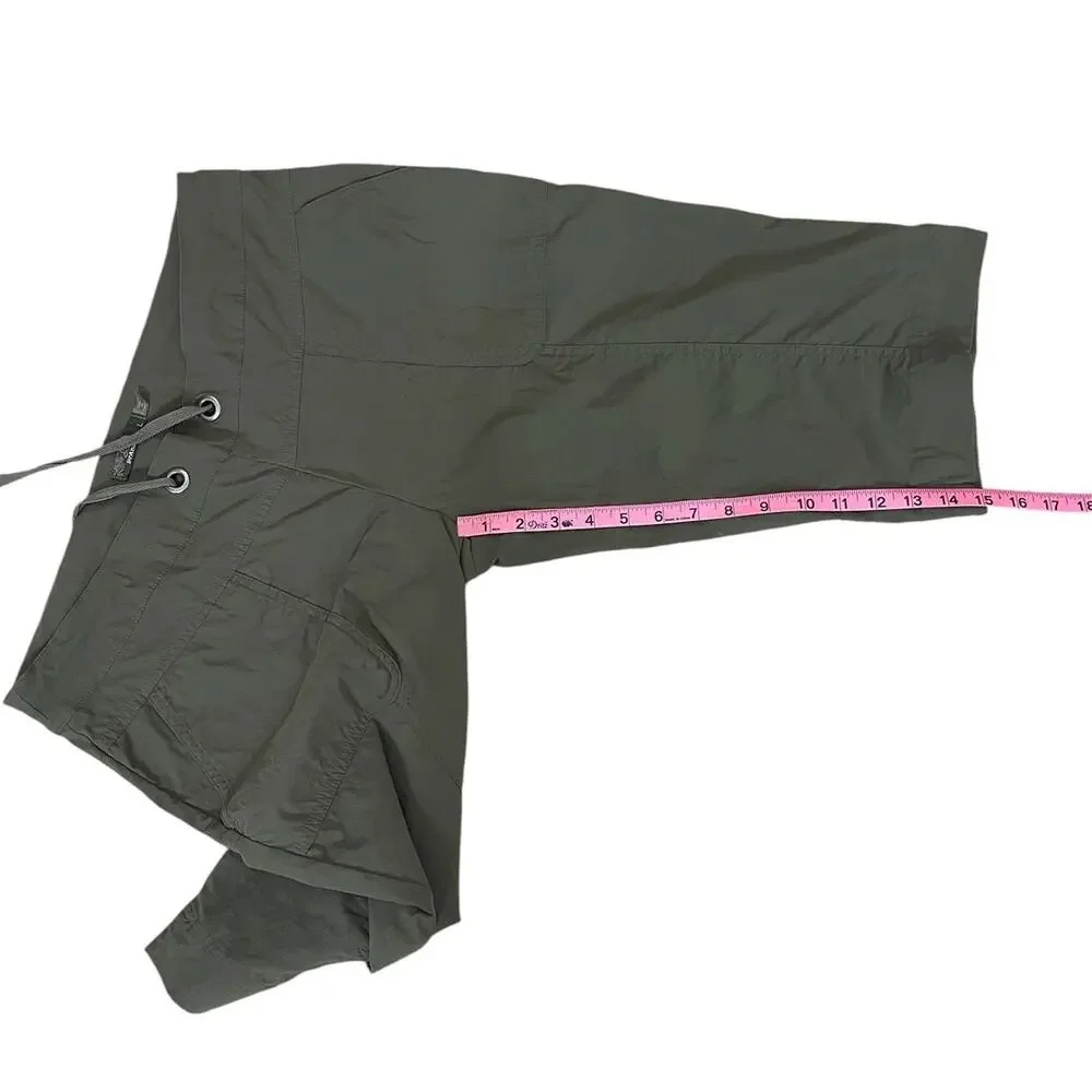 Prana Bliss Knickers Bermuda Shorts Bundle Gray Green Size Large Hiking Outdoors - Picture 9 of 12